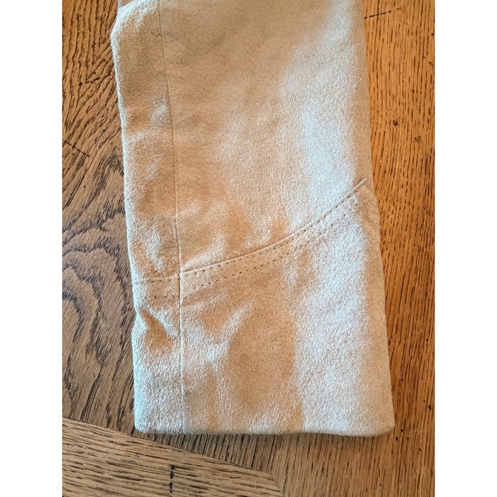 VTG Wilsons Leather Suede Lined Blazer M Camel Tan Puff‎ Sleeve Cowgirl Western - Picture 11 of 12